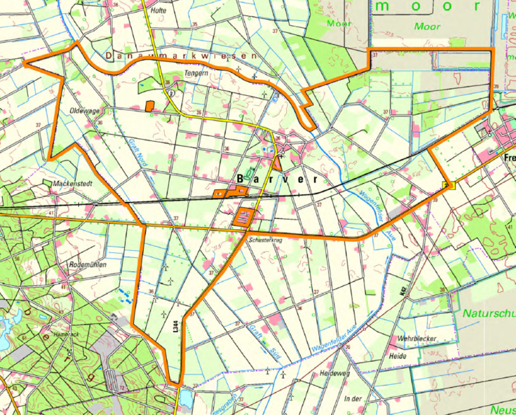 Flurbereinigung, Wege- und Gewässerplan